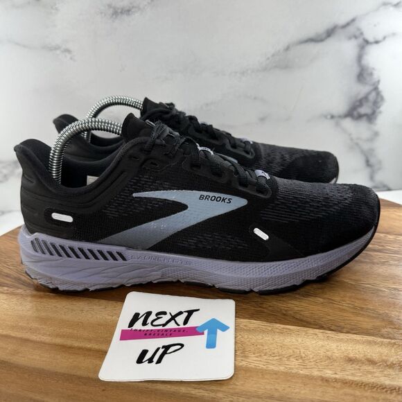 Womens Size 9-Brooks Launch GTS 9 Running Shoes Black Purple Blue Sneakers - Picture 3 of 9